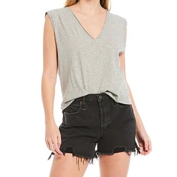 NWT Free People Makai Cut Off Denim Shorts Distressed black - Picture 7 of 16